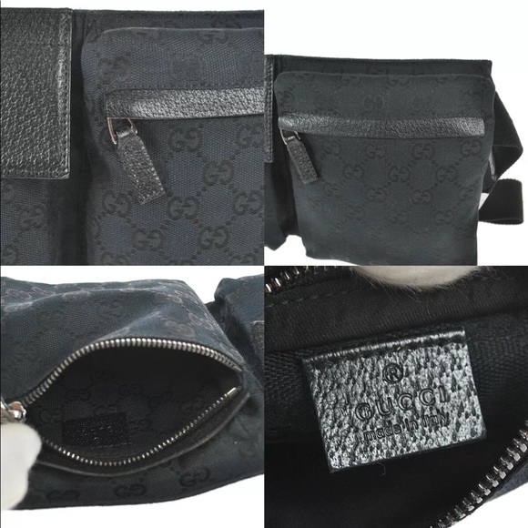 Authentic Gucci black waist bag fanny pack bum bag - Picture 12 of 13
